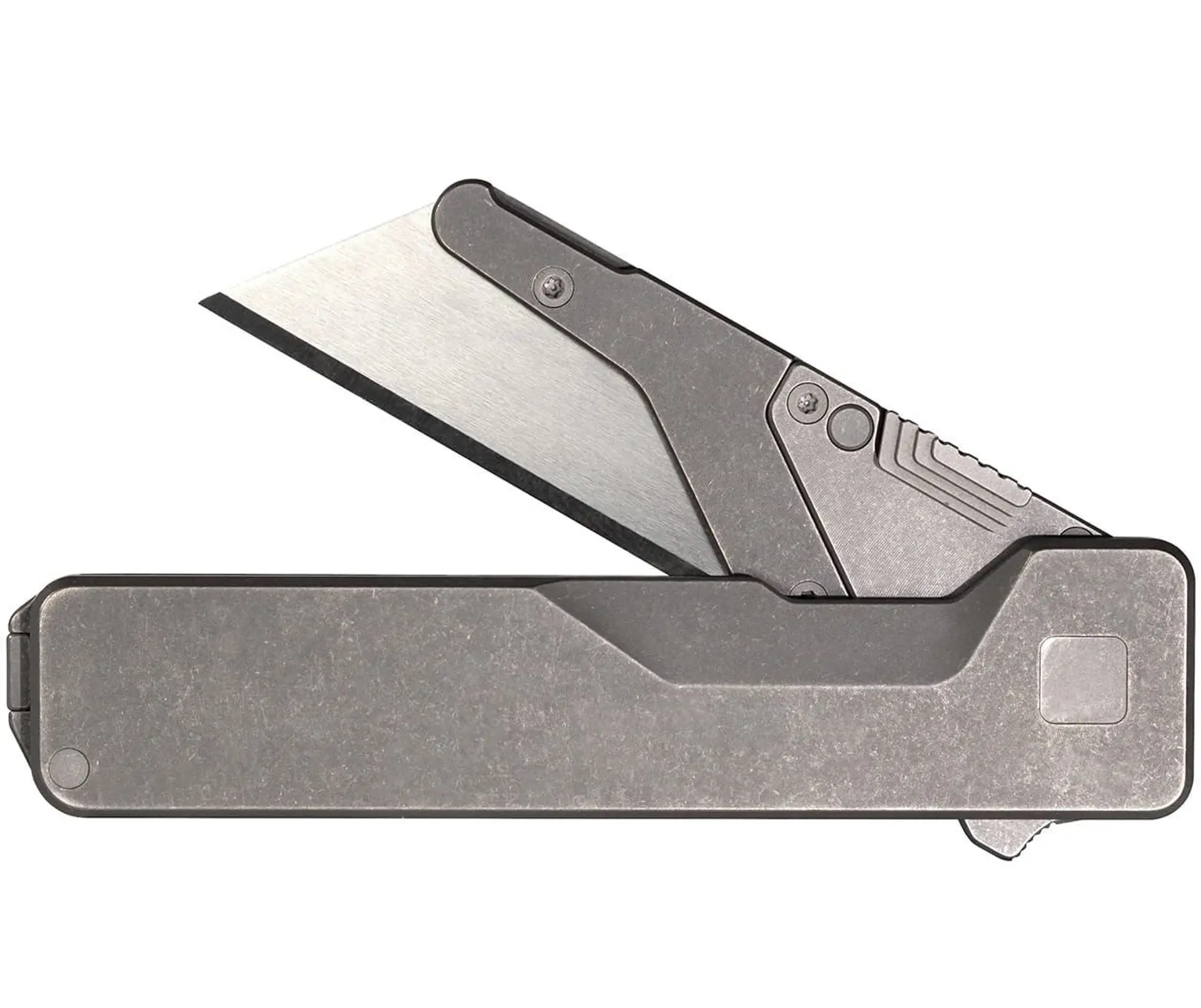 TiRant® ULTRA Utility Knife W/HotSwap™ Blade Replacements (Stonewashed 6AL-4V Titanium)