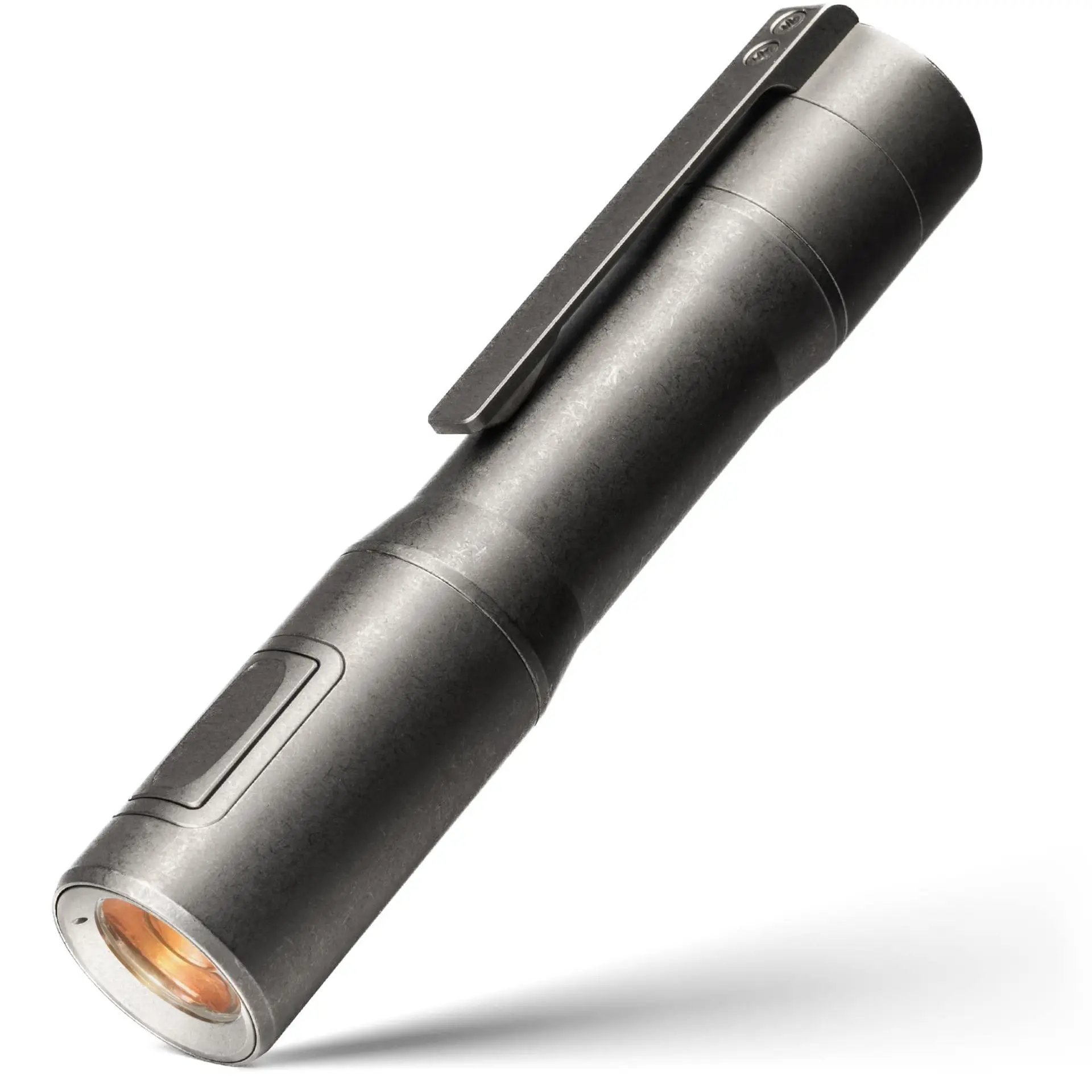 RAMPANT™ R8 EDC Flashlight (Stonewashed 6AL-4V Titanium + Copper Pill) 1300+ LUMENS Nichia 519A