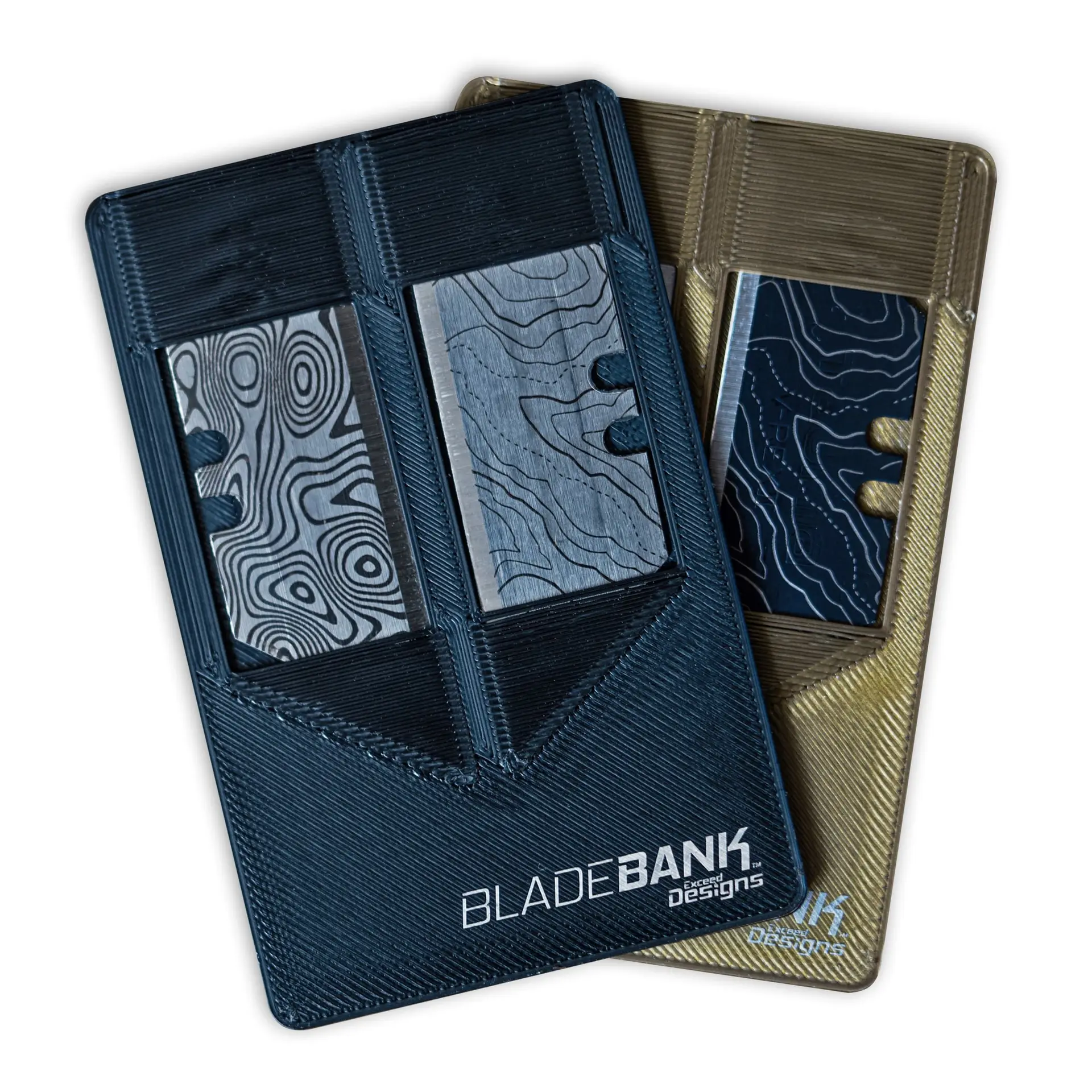 BladeBank™ — 2X Utility Knife Blade Holder In Credit Card Format (Plastic 3D Printed & USA MADE)