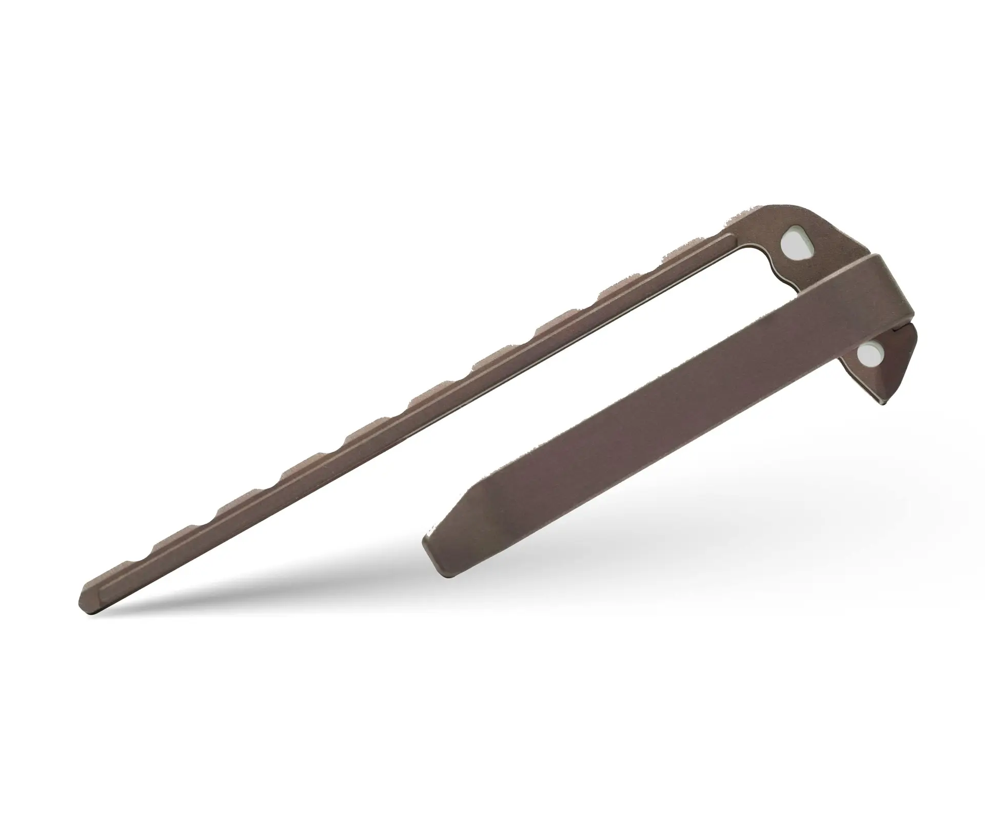 TiRant ULTRA Full-Length FRAG MILLED ‘Integral-Like’ Back Spacer + Clip (6AL-4V Titanium) Centurion Bronze ANO