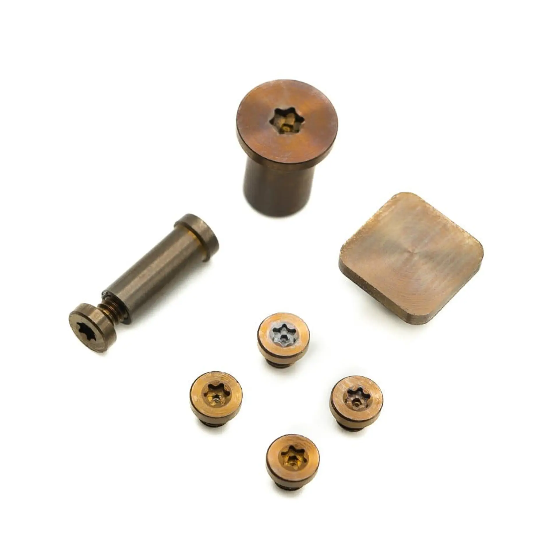 8-Piece BRONZE ANO GR5 Titanium Replacement Screw Kit (TiRant® RAZOR V3)