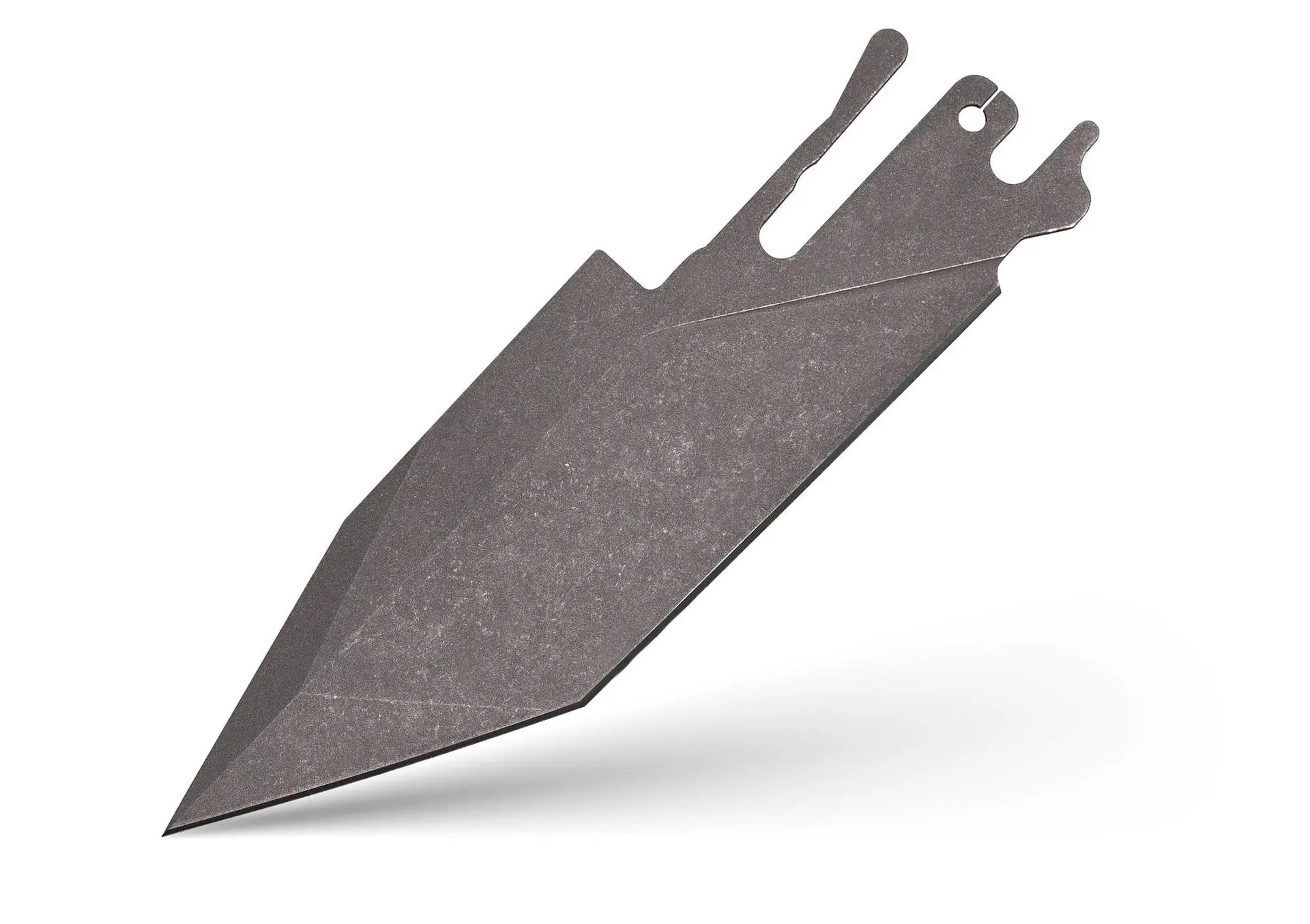 TiRant ULTRA HotSwap™ Tanto/Spearpoint Blade Replacement (Stonewashed D2 Tempered HRC 61+)