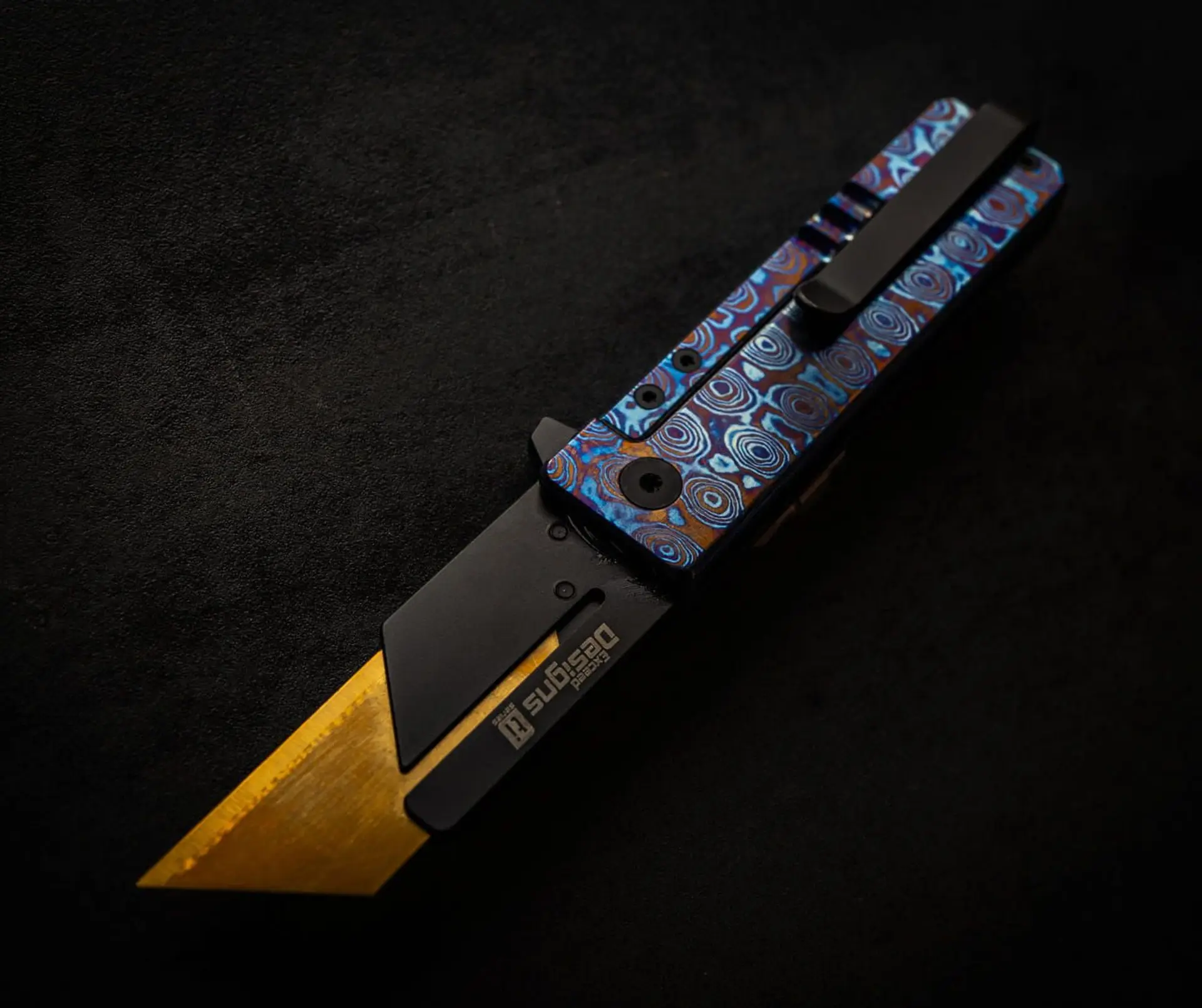 TiRant® RAZOR V3 Utility Knife (Multi-Layered Forged Titanium) TiMascus Edition (LIMITED DROP MARCH 22, 2026 @ 12:00 PM PST)