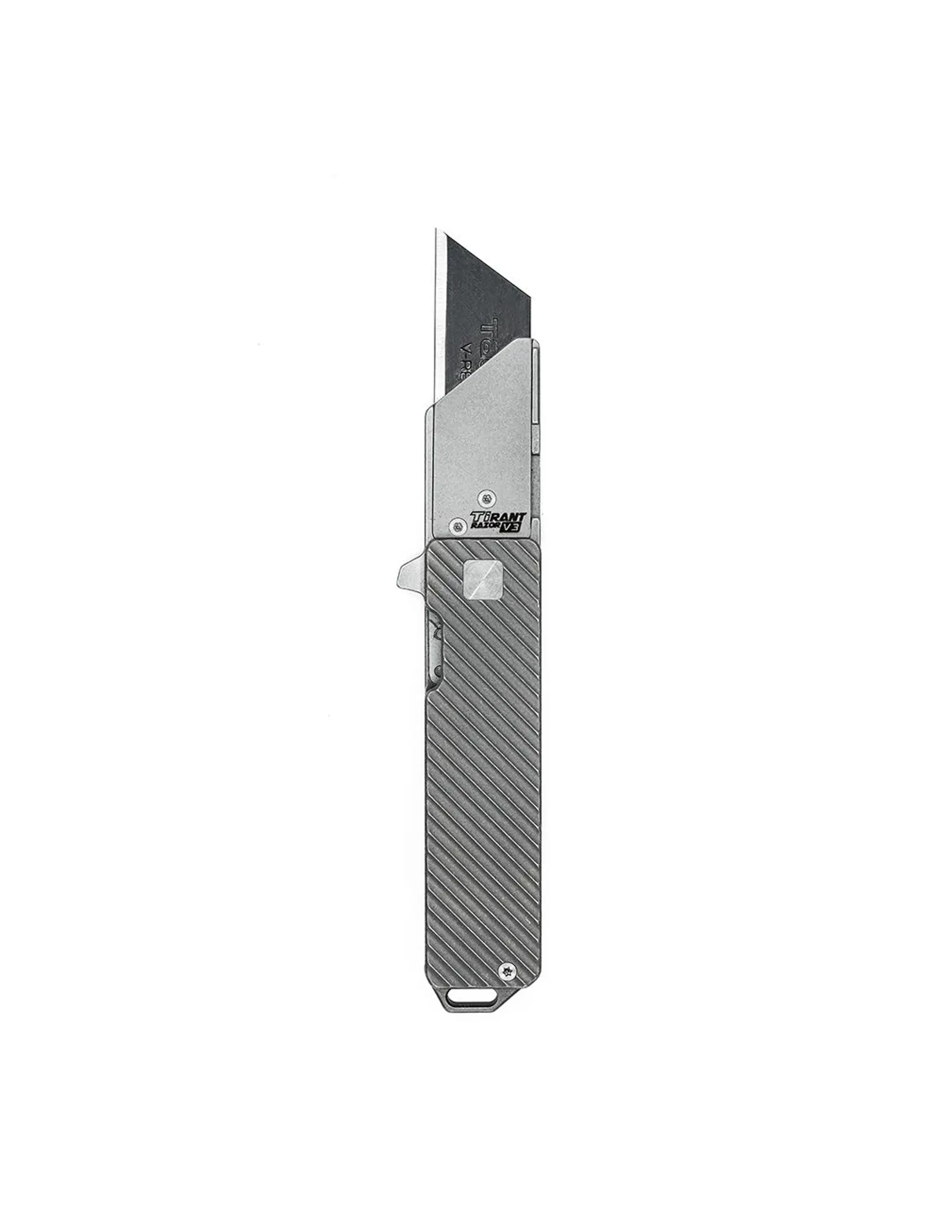 TiRant® RAZOR V3 Utility Knife (50/50 Stonewashed 6AL-4V Titanium SLASH EDITION)