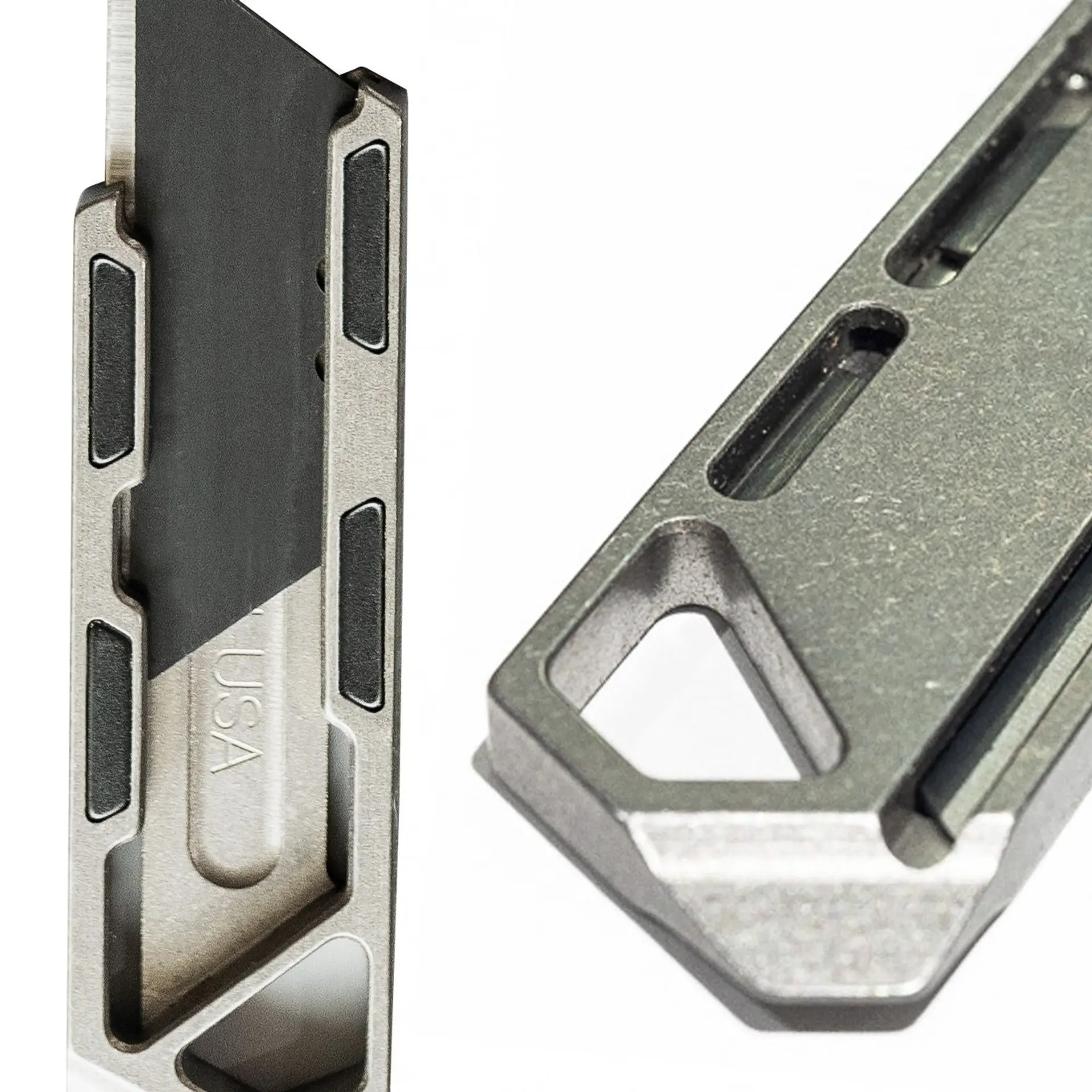 TiRant® RAZOR-M 3.0 MagLock Utility Knife (Stonewashed 6AL-4V Titanium)