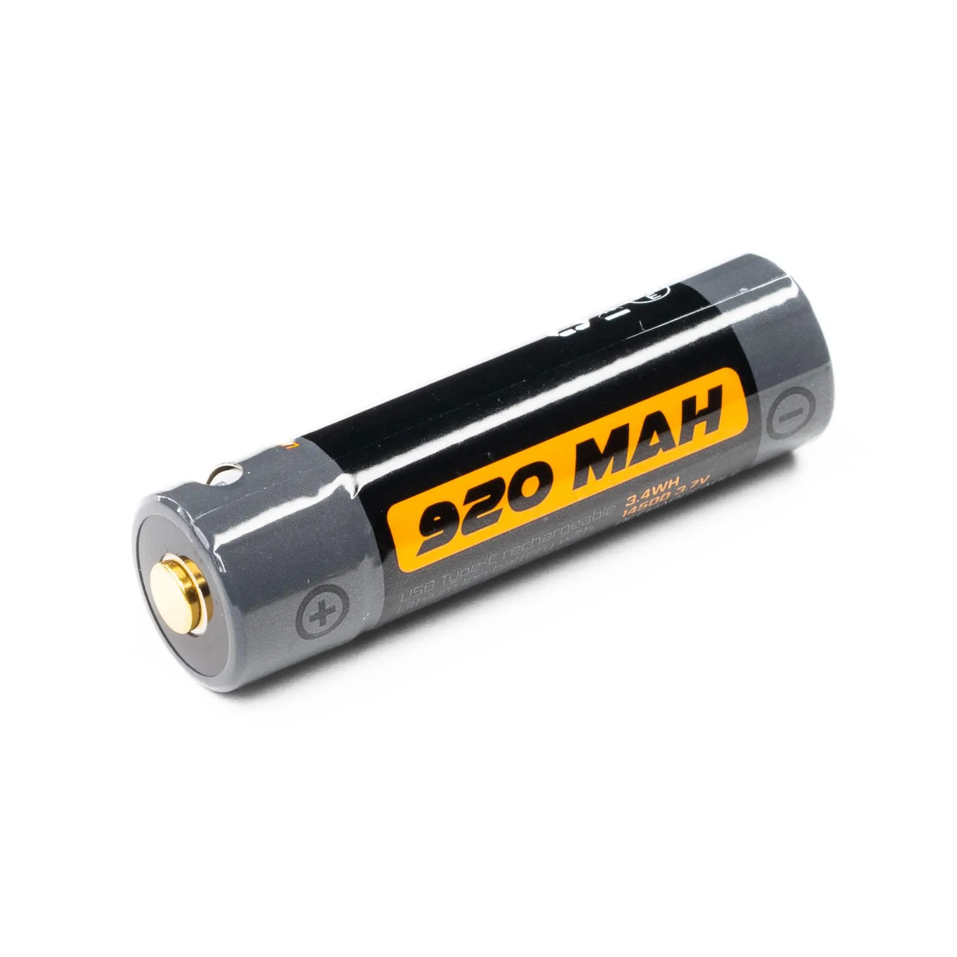 1-Pack 920MAH 14500 Battery With USB-C Rechargeable Port (INR14500) 3.7V 3.4Wh