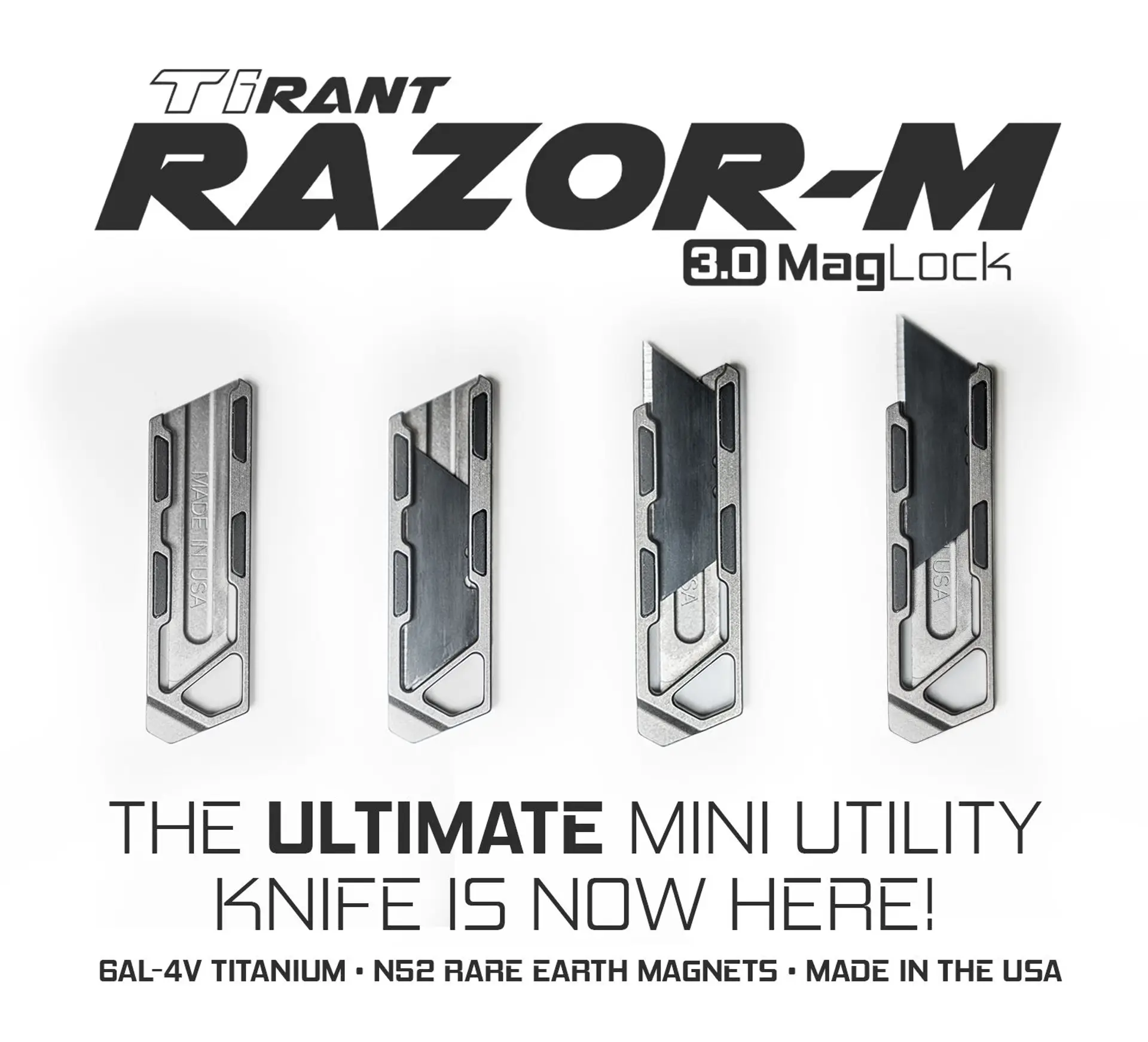TiRant® RAZOR-M 3.0 MagLock Utility Knife (CERAKOTE DARK OD GREEN W/BLACK MAGS)
